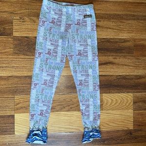 Matilda Jane gray Ruffle leggings size 8